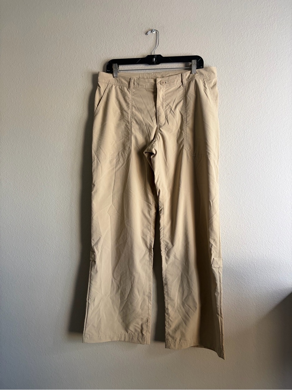 Patagonia Womens Intercontinental Pants Roll-Up Hiking Travel Beige size 12